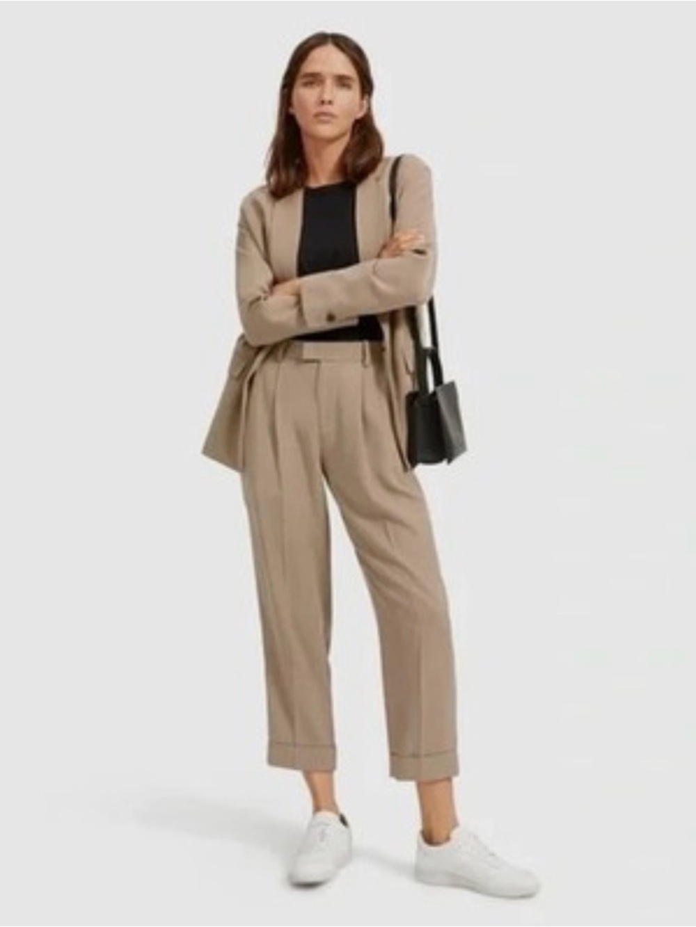 Everlane The Put Together Pleat Pant Taupe Clay Size 4 Career Capsule Lyocell